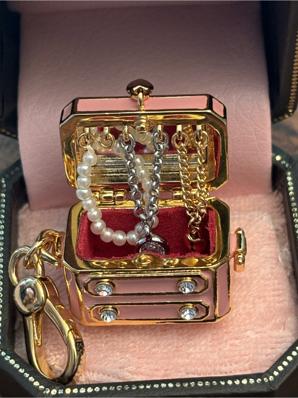 Juicy Couture Retired Pink Jewelry Box Charm, NWOT